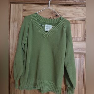 Aerie Olive V-Neck Sweater